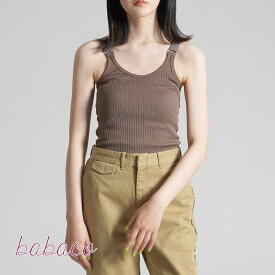 babaco ババコ Fine Ribbed Cotton Camisole ファイン リブ コットン キャミソール レディース インナーウェア トップス BA01-CR6