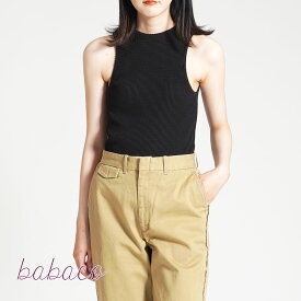 【23日19:00迄 50％OFFクーポン対象】babaco ババコ Shrink Rib Knit Tank シュリンク リブ ニット タンク レディース インナーウェア トップス BA01-RE12