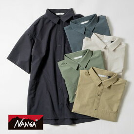 【返品交換送料無料】NANGA(ナンガ)/ DotAir COMFY S/S SHIRT(ドットエアー S/S シャツ) ドットエア 開襟 シャツ 半袖シャツ 涼しい 清涼 吸汗 速乾