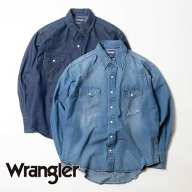 【50%OFF SALE セール 半額】 Wrangler(ラングラー)127MW(デニムシャツ)デニム シャツ ウエスタンシャツ インディゴ メンズ ユニセックス
