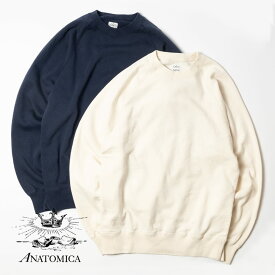 【20％OFFクーポン対象】ANATOMICA(アナトミカ)/SWEAT RAGLAN CREW NECK(スウェット ラグラン クルーネック)/トップス メンズ レディース ユニセックス 日本製 530-571-04