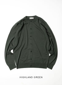 【23日19:00迄 21％OFFクーポン対象】JOHN SMEDLEY(ジョンスメドレー)/MERINO WOOL CREW NECK KNIT CARDIGAN(メリノウール クルーネック ニット カーディガン)/日本別注 正規品 24G JSメリノエクストラファインウール メンズ イギリス製 A4665