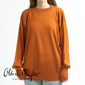 【20％OFFクーポン対象!】Olde H＆Daughter(オールドエイチアンドドーター)/SILK PLAIN STICH CREW NECK KNITWEAR(シルク プレイン ステッチ クルー ネック ニットウェア )/レディース メンズ ユニセックス シンプル 日本製 MADE IN JAPAN BK004