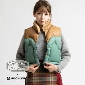 Rocky Mountain Featherbed(ロッキーマウンテン フェザーベッド)/ANNELLE VEST(アニール ベスト)/MOONLOID ムーンロイド 別注 レディース ダウンベスト ムートン レザー 210-232-01