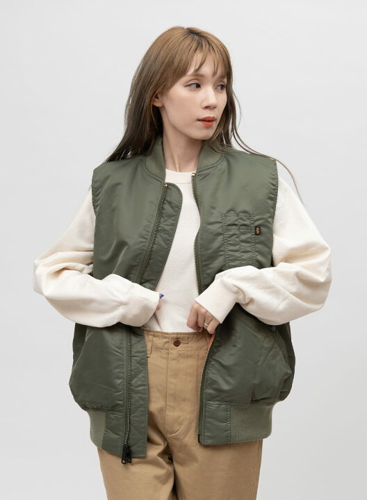 楽天市場】【20％OFFクーポン対象】ALPHA(アルファ)MA-1 DOWN VEST(MA 