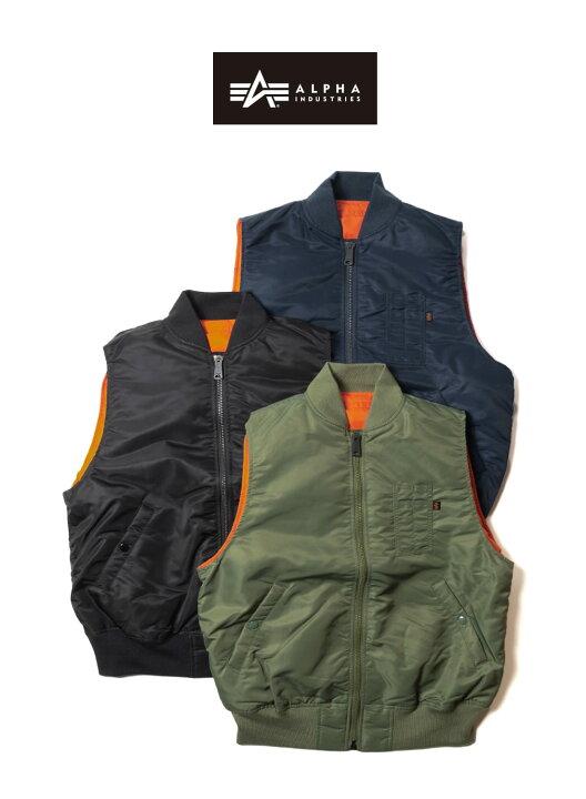 楽天市場】ALPHA(アルファ)MA-1 DOWN VEST(MA-1 ダウン ベスト)ダウン 