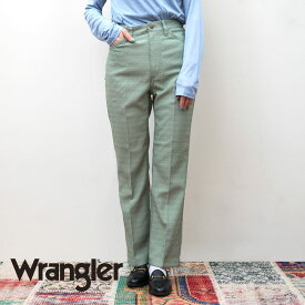 【23日19:00迄 21％OFFクーポン対象】Wrangler ラングラー WRANCHER ランチャー フレアードレスパンツ レディース フレアパンツ センタープレス 柄 ジオメトリック