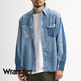 【P20倍】Wrangler(ラングラー)WREMAKE SHIRTS(リメイクシャツ)US ORIGINALS シャツ 長袖 デニムシャツ デニム ウエスタンシャツ メンズ ユニセックス