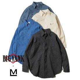 BIG YANK(ビッグヤンク)/1935 ORIGINAL CHAMBRAY(1935 オリジナル シャンブレー)/MOONLOID 別注 BLACK CHAMBRAY SHIRTS ブラックシャンブレー 黒シャン 黒シャンブレー インディゴ シャンブレー シャツ 日本製 MADE IN JAPAN