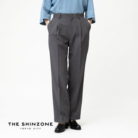 【P10倍】【返品交換送料無料】Shinzone シンゾーン クライスラーパンツ パンツ 2タック パンツ ロングパンツ CHRYSLER PANTS 21AMSPA01 GRAY BROWN NAVY BLACK グレー ブラウン ネイビー ブラック レディース