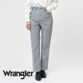 【50%OFF SALE セール 半額】Wrangler ラングラー WRANCHER ランチャー フレアードレスパンツ レディース フレアパンツ センタープレス 柄 ジオメトリック