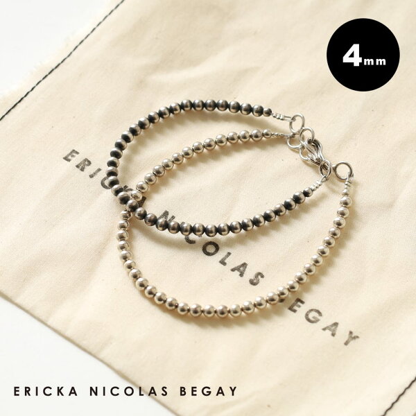 ERICKA NICOLAS BEGAY(エリッカニコラスビゲイ)/NAVAJO PEARL SILVER BRACELET 4mm(ナバホパール シルバーブレスレット 4mm)/ナバホ インディアンジュエリー シルバーパール