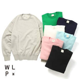 WLP(ダブルエルピー)COTTON WOOL FLEECE/CREW NECK PO(コットンウールフリース/クルーネックプルオーバー)ニット セーター スウェット メリノウール フラットシーマ メンズ レディース ユニセックス ギフト