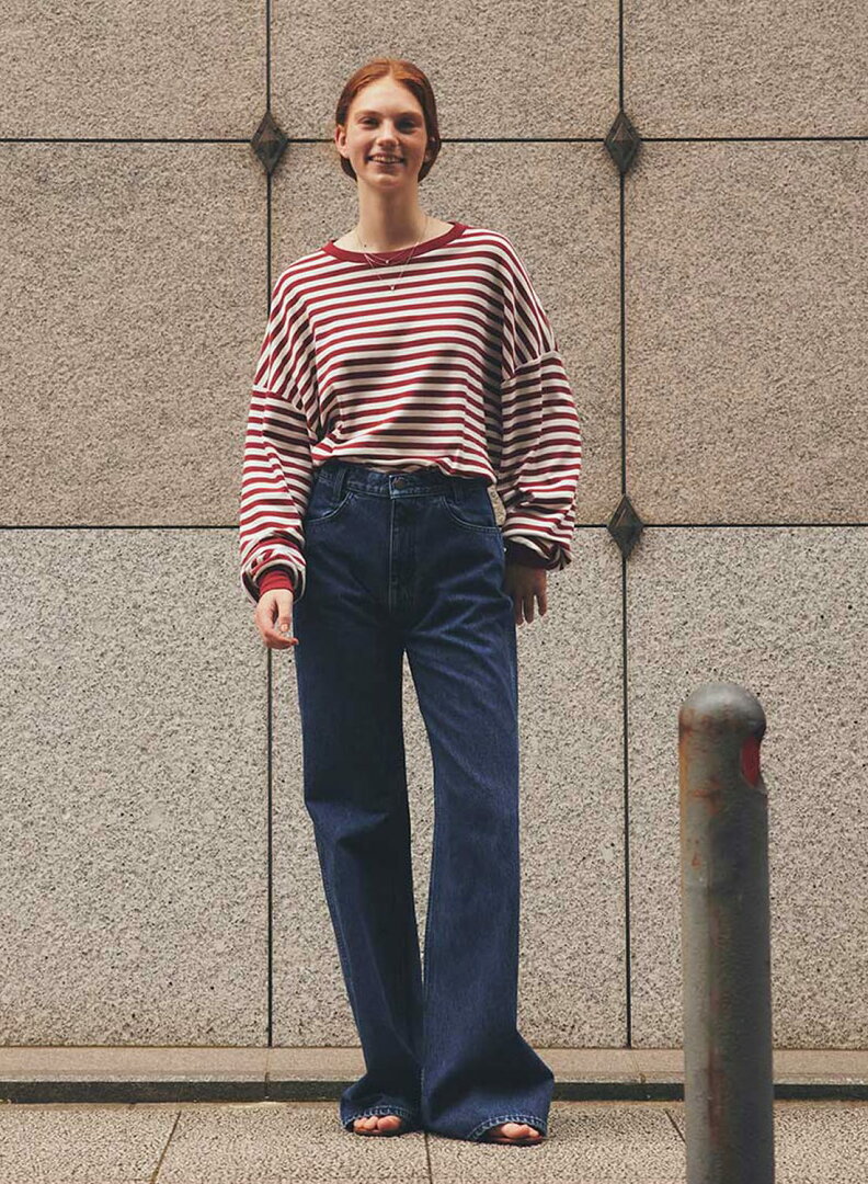 【80%OFF SALE セール】Shinzone(シンゾーン)/PARISIENNE DENIM(パリジェンヌ デニム)/ジーンズ ジーパン ボトムス セミワイドフレア フレアデニム ブルー BLUE 日本製 25SMSPA05 25SS ギフト - メイン画像 4