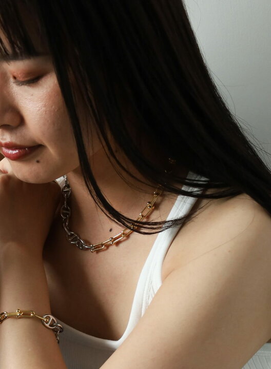 楽天市場】【P10倍】EO(イオ)/necklace(ネックレス)/Two tone necklace 