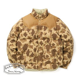 【返品交換送料無料】Rocky Mountain Featherbed（ロッキーマウンテンフェザーベッド）DOWN JACKET HUNTER CAMO（ダウンジャケット ハンターカモ）25AW ダウン ダウンジャケット ウエスタンスタイル クラシック アウトドア カモ柄 ダックハンター柄 フロッグスキン 700FP