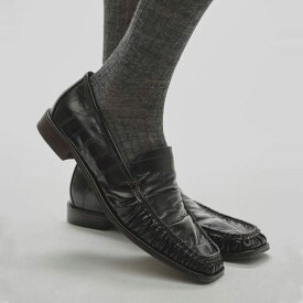 【返品交換送料無料】TODAYFUL(トゥデイフル)/Squaretoe Gather Loafers(スクエアトゥギャザー ローファー)/ローファー レザーローファー レディースシューズ 12521007