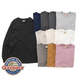 【P10倍】【返品交換送料無料】【国内正規品】Goodwear（グッドウェア）L/S POCKET TEE（ロングスリーブ ポケットT）ポケT Tシャツ 長袖 ロングスリーブ 丸胴 ホールガーメント アメリカ製 ギフト 母の日