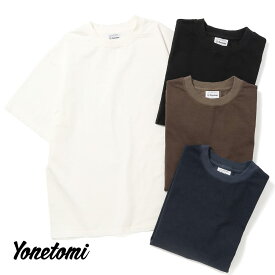 【返品交換送料無料】Yonetomi（ヨネトミ）GARMENT DYED RINGER T-SHIRT（ガーメント ダイ リンガー ティーシャツ）26SS トップス リンガーT TEE カットソー 半袖 コットン Tシャツ ボックスシルエット 日本製 メンズ レディース ユニセックス 95-262-027