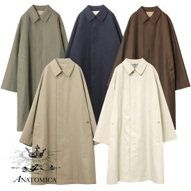 【返品交換送料無料】ANATOMICA（アナトミカ）SINGLE RAGLAN COAT 1 / GABARDINE （シングルラグランコート 1 / ギャバジン）バルマカーンコート ステンカラーコート ギャバジン シャワープルーフ 玉虫 撥水性 一枚袖
