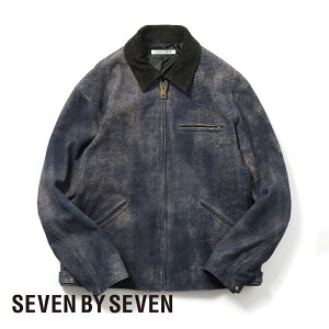 SEVEN BY SEVEN�i�Z�u���o�C�Z�u���jLEATHER DETROITJACKET- Goat suede Antique finish -�i���U�[ �f�g���C�g�W���P�b�g - �S�[�g�X�G�[�h�A���e�B�[�N�t�B�j�b�V���j25SS �R�r�v ���[�N�W���P�b�g �M�t�g �N��