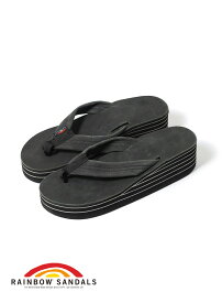 RAINBOW SANDALS(レインボーサンダル)/SIX LAYER WEDGE(シックス レイヤー ウェッジ)/6層ウェッジ プレミアムレザー ビーチサンダル サンダル レディース ブラック ブラウン 1006LTS ギフト