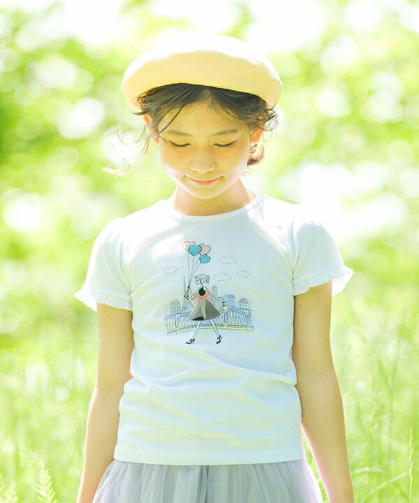楽天市場 子供服 女の子 風船プリント フリル リボン Tシャツ 半袖 春夏 綿100 かわいい パフスリーブ ピンク オフホワイト パープル 100cm 110cm 1cm 130cm 140cm 150cm 160cm 3歳 4歳 5歳 6歳 7歳 8歳 9歳 10歳 11歳 12歳 13歳