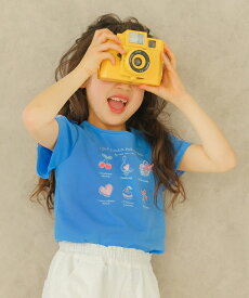 子供服 女の子 Tシャツ 半袖 普段着 通学着 通園着 音符 チェリー リボン プリント チェック 袖 オフホワイト ブルー 春 夏 80cm 90cm 100cm 110cm 120cm 130cm 140cm むーのんのん moononnon