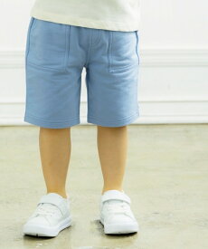 【アウトレットセール 80cm限定 90cm限定 100cm限定】子供服 男の子 パンツ ハーフパンツ 普段着 通園着 ベビーサイズ ミニ裏毛 ウエストゴム ポケットつき 5分丈 イエロー ブルー 春夏【アンドゥーカージョ 】