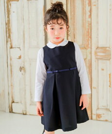 子供服 女の子 ワンピース ジャンパースカート 春夏 ノースリーブ 日本製 こども服 子ども服 セミフォーマル 入学式 お受験 七五三 結婚式 黒に近い濃紺 ベビー キッズ ネイビー 90cm 100cm 110cm 120cm 130cm 2歳 3歳 4歳 5歳 6歳 7歳 8歳 9歳 10歳 むーのんのん moononnon