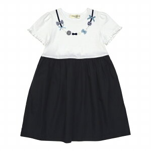 子供服 女の子 ワンピース ジャンパースカート 夏服 半袖 子ども服 こども キッズ ベビー ジュニア ドッキングワンピース リボン お花 フリル 90cm 100cm 110cm 120cm 130cm 140cm 150cm 160cm 2歳 3歳 4歳 5