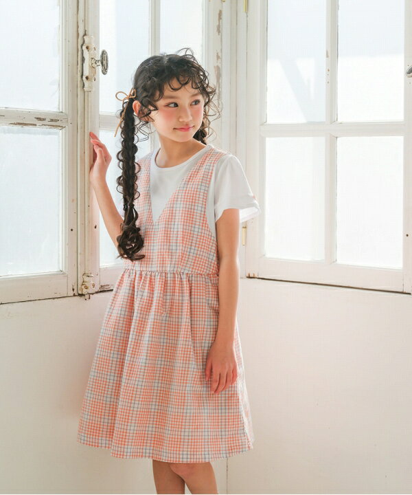 楽天市場】子供服 女の子 ワンピース ジャンパースカート 夏服 半袖 