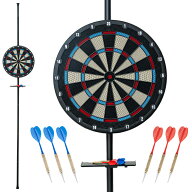 【先着樣クーポンで8380円!】MOONPAI ダーツボード セット 突っ張り式ダーツスタンド スタンド付き 賃貸O…
