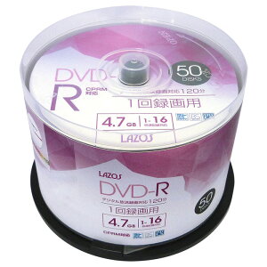 iꗣjDVD-R ^p rfIp 50g 4.7GB XshP[X CPRMΉ16{ zCgChΉ Lazos L-CP50P/2624x6Zbg/@֕s