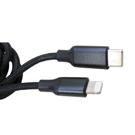 送料無料メール便 ライトニングケーブル 1メートル 高耐久 18W PD対応 Apple公式認定品 USB Type-C to Lightning 美和蔵 ブラック MCA-LC100K/0522x1本