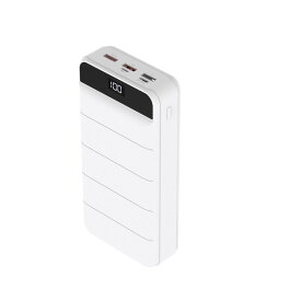 送料無料（沖縄離島除く）モバイルバッテリー モバイル充電器 40000mAh PSEマーク有4台同時充電可能 PD20W対応 超大容量 LEDライト付き HIDISC HD-GP45AQCWH/0205