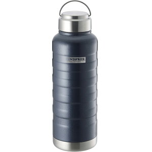 送料無料(北海道沖縄離島除く)ステンレスボトル 1000ml 水筒 マイボトル 真空二重 マインドフリー ネイビー MF-10N/3761x2本セット/卸