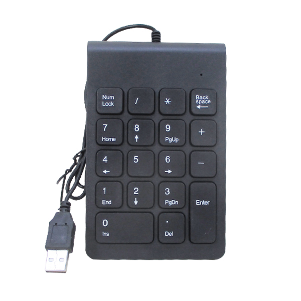 送料無料メール便 有線テンキーボード （18キー)キーピッチ19mm HIDISC HDK-1109K  0281ｘ１台 箱畳む