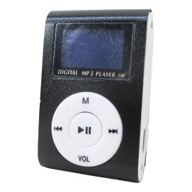 送料無料メール便 MP3プレーヤー アルミ LCDスクリーン付き クリップ microSD式 MP3プレイヤー ブラックx1台 ポイント消化