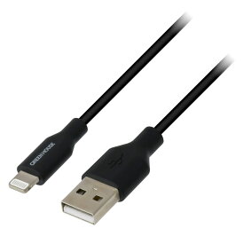 ライトニングケーブル USB Type-A to Lightningケーブル グリーンハウス 2メートル ブラック GH-ALTUG200-BK/4785x1本