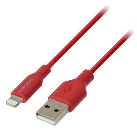 ライトニングケーブル USB Type-A to Lightningケーブル グリーンハウス 2メートル レッド GH-ALTUG200-RD/5621x1本