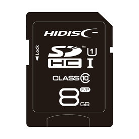 送料無料メール便 SDカード 8GB SDHCカード クラス10 UHS-1/ケース付き HDSDH8GCL10UIJP3/2347 HIDISC　/ memory-SD