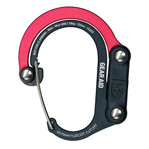 �����������[���� �q�[���[�N���b�v �~�j HEROCLIP MINI �J���r�i �o�b�O�n���K�[ GEAR AID �M�A�G�C�h �n�C�}�E���g �������K�i Black&RED/0408x1��