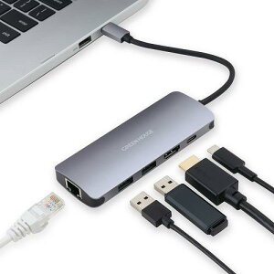 iꗣj5in1 hbLOXe[V USB Type-C HDMI LLAN|[g lbg[Nڑ fo [d USB3.2 Gen1ΉUSB|[g GH-MHC5A-SV/3749