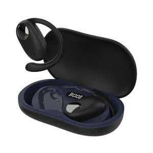 送料無料メール便 箱開封発送 ワイヤレスイヤホン オープンイヤー型 ブルートゥース イヤフォン SBC AAC 防水 IPX4 グリーンハウス GH-OWSA-BK/9079 ブラックx1台 ポイント消化