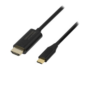 送料無料（北海道沖縄離島除く）USB Type-C-HDMI ミラーリングケーブル TypeC-HDM 2m PCやスマホの画面を大画面に映すAltモード対応 グリーンハウス GH-HALTB2-BK/3657x1本