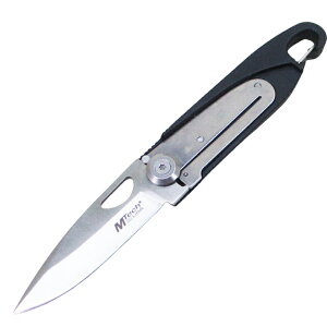 送料無料メール便 フォールディングナイフ アウトドアナイフ カラビナ付き Mtech MT-1102BK/9983x1本 ポイント消化