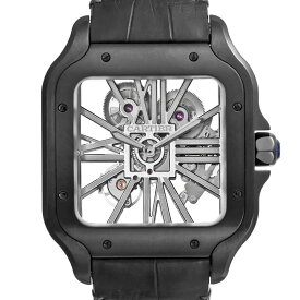 サントス ドゥ カルティエ スケルトン LM Ref.CRWHSA0009 中古品 メンズ 腕時計