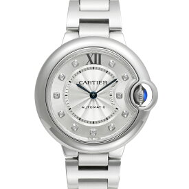 カルティエ バロンブルー 33mm 11Pダイヤモンドインデックス Ref.W4BB0021 中古品 ユニセックス 腕時計