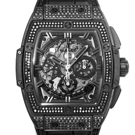 ウブロ スピリット オブ ビッグバン オールブラック パヴェダイヤモンド Ref.641.CI.0110.RX.1700 中古品 メンズ 腕時計